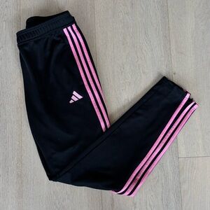 Adidas Black and Pink Track Pants